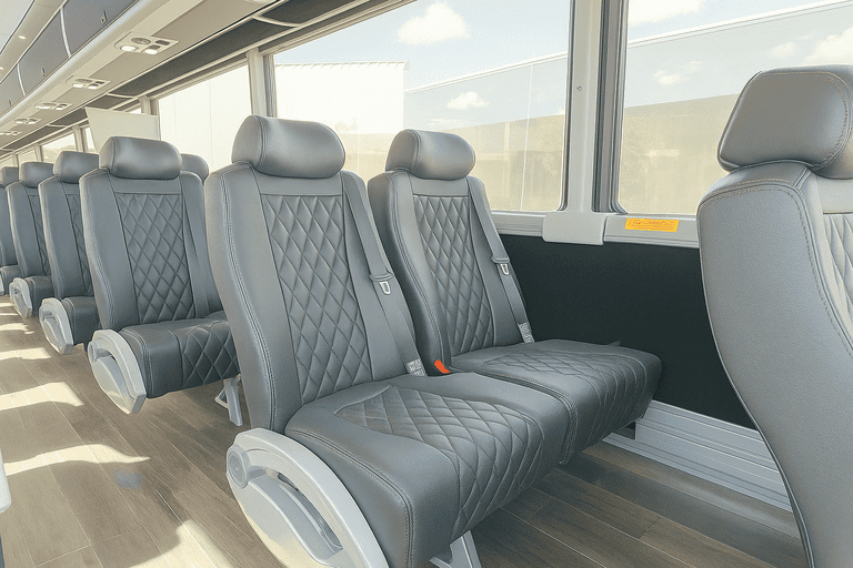 interior of Taylor Charter Bus charter bus