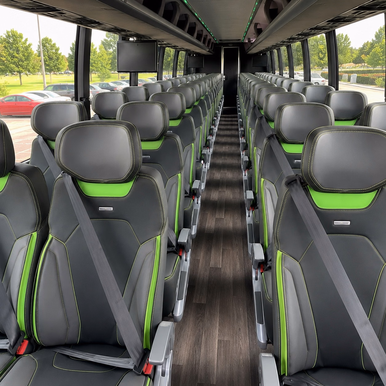 wedding day charter bus rentals for large guest lists in taylor